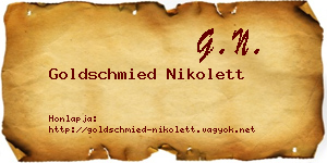 Goldschmied Nikolett névjegykártya